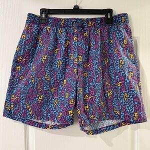 MENS TIPSY ELVES SWIM TRUNKS /‎ PULL ON SHORTS Size Large